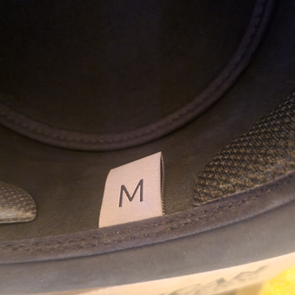 American Hat Makers Black Leather Top Hat with Skull Accent - Picture 3 of 3